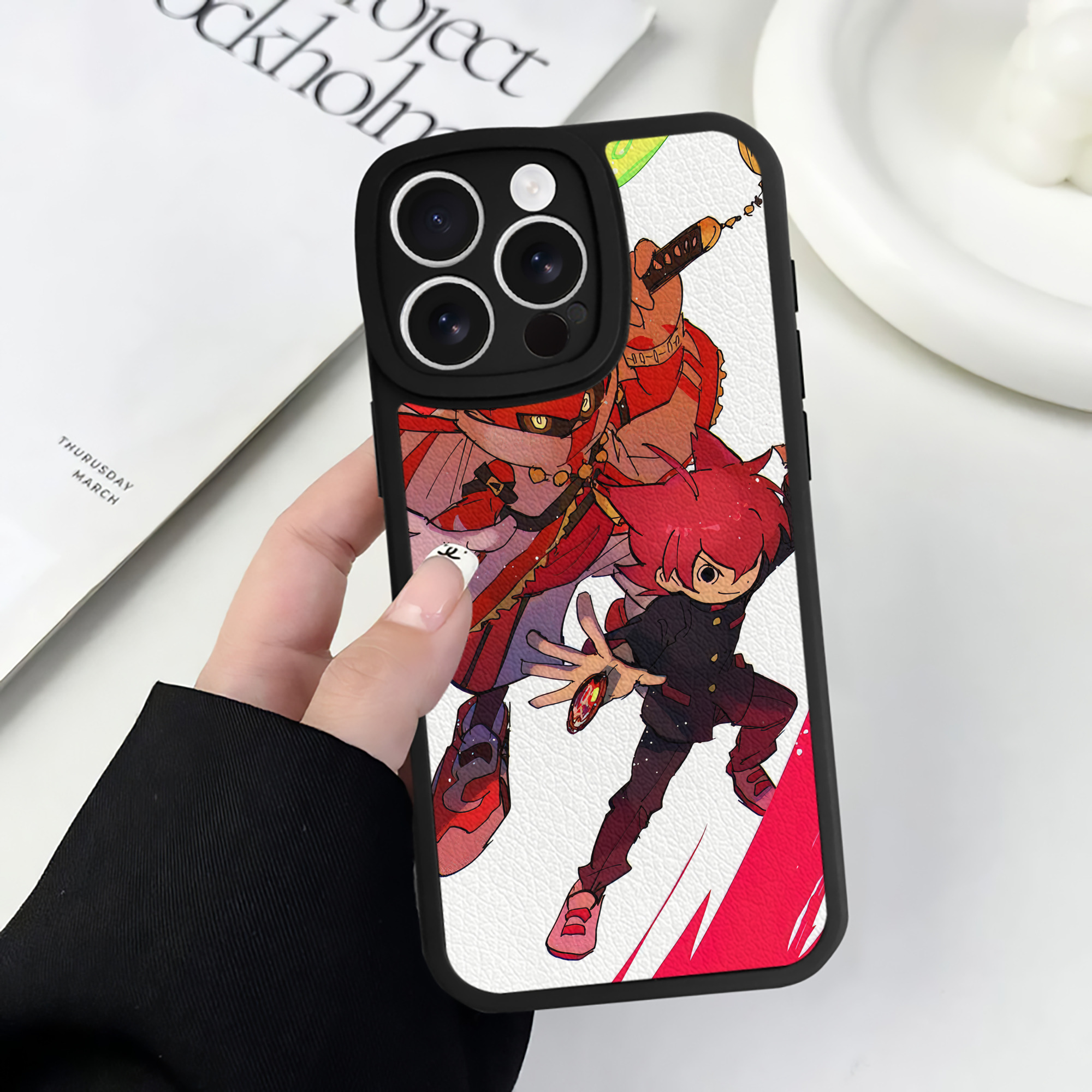 （画像用） 妖怪ウォッチ Yo-kai Watch 【iPhone 16シリーズ対応】シリコンスマホケース（レザー調） 材質：シリコン